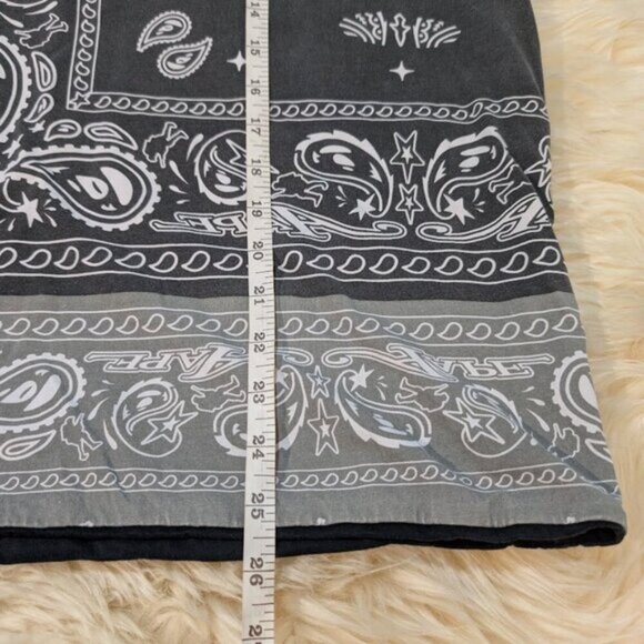 AAPE by A Bathing Ape Reversible Black Bandana T-Shirt Size Small - Picture 5 of 10